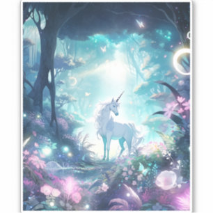 Unicorn Fantasy Art Klistermärken