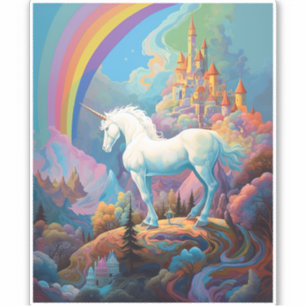 Unicorn Fantasy Art Klistermärken