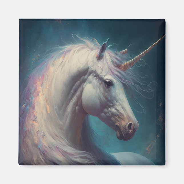Unicorn Fantasy Art Magnet (Framsidan)
