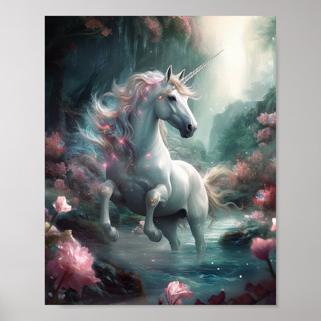 Unicorn Fantasy Art Poster (Framsidan)