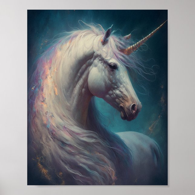 Unicorn Fantasy Art Poster (Framsidan)
