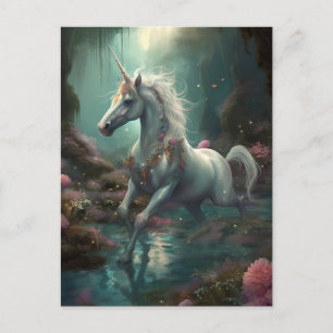 Unicorn Fantasy Art vykort