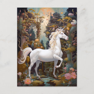Unicorn Fantasy Art Vykort