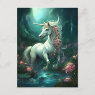 Unicorn Fantasy Art vykort