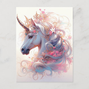 Unicorn Fantasy Art Vykort