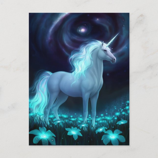 Unicorn Fantasy Vykort (Framsida)