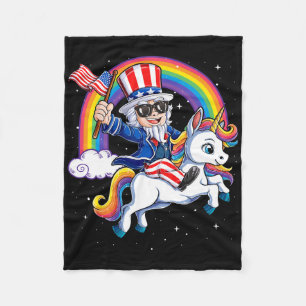 Unicorn farbror Sam 4:e juli Mericorn Manar Women Fleecefilt