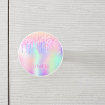 Unicorn färgad glitter droppar flicka