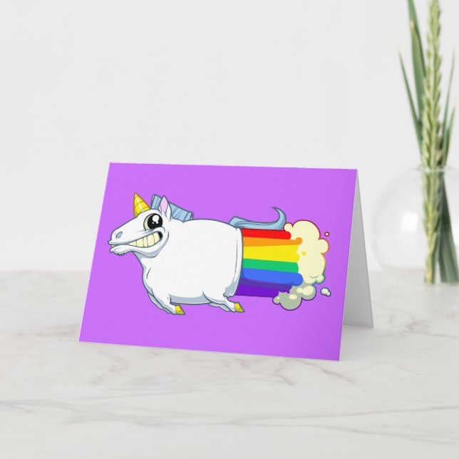 Unicorn Farts Greeting Card Kort (Framsida)