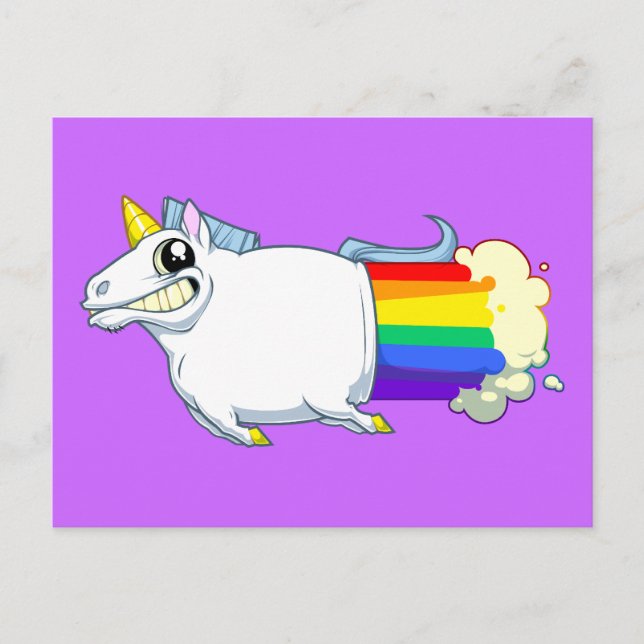 Unicorn Farts vykort (Framsida)