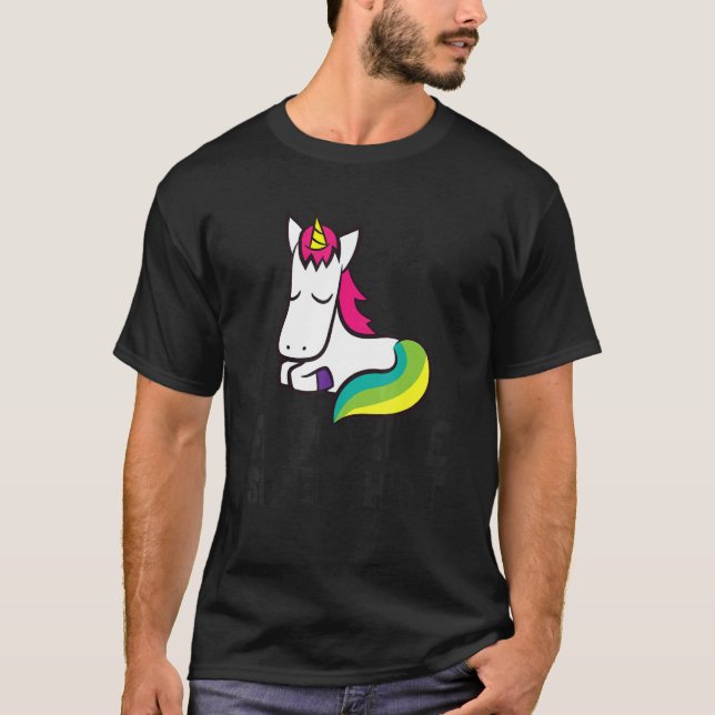 Unicorn Favorite Sleep  Unicorn Pajama T Shirt (Framsida)