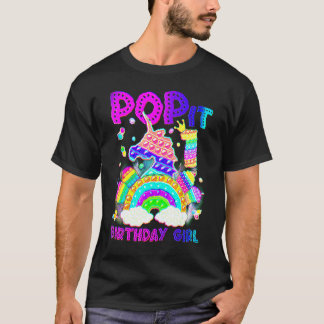 Unicorn Fidget Pop it Birthday Girl 1 T Shirt