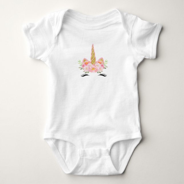 Unicorn First Birthday Outfit Tröja (Framsida)