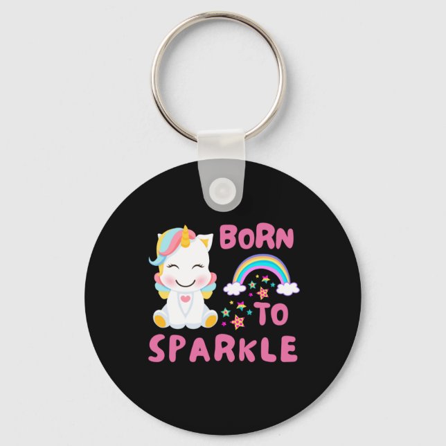 Unicorn Fläkt Klubb Magic Kids Nyckelring (Framsida)