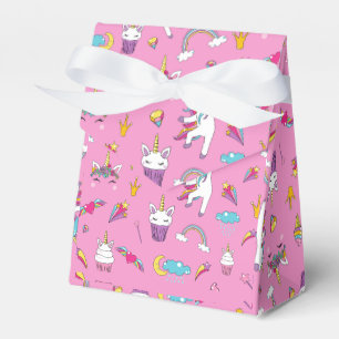 Unicorn Fläkt Klubb mönster Rosa Presentaskar