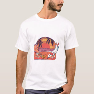 Unicorn Flamingo Beach T Shirt