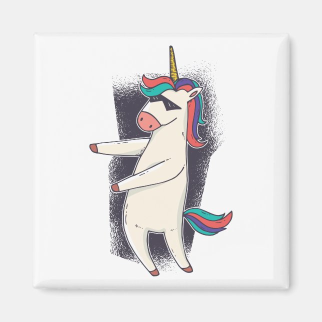 Unicorn Floss Dance Magnet (Framsidan)