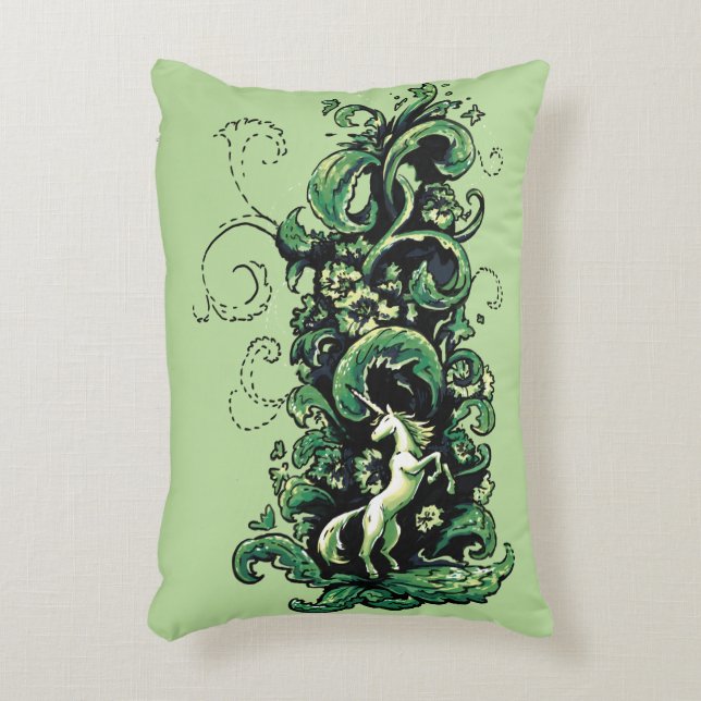Unicorn Flourish Prydnadskudde (Framsidan(Vertikal))