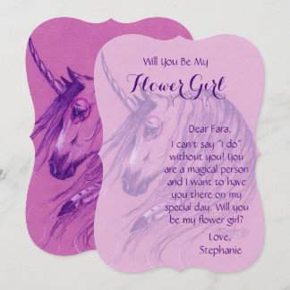 Unicorn Flower Girl Investigation Brown native Häs Inbjudningar
