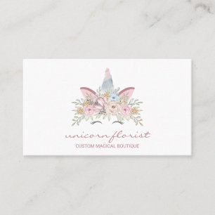 Unicorn Flowers Magic Visitkort
