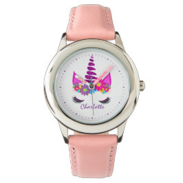 Unicorn Flowery Toppen Cute Girly Personlig Armbandsur