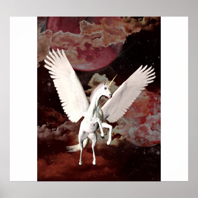 Unicorn-flygning Poster (Framsidan)