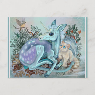 Unicorn Foal Mysigt Cuddles Helg Vykort