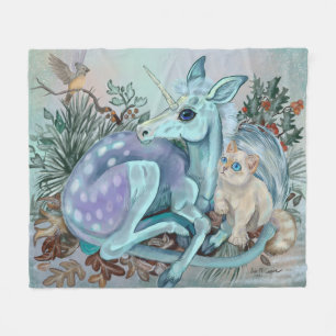 Unicorn Foal Mysigt Cuddles Helgdag Fleecefilt