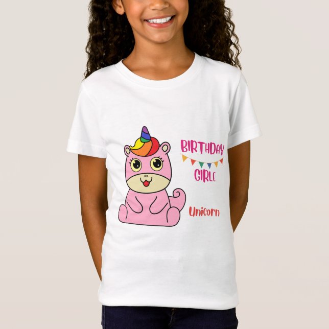 Unicorn-födelsedag, Småbarn-födelsedag T Shirt (Framsida)