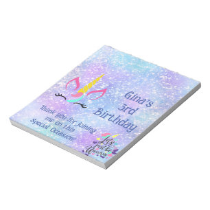 Unicorn Födelsedagsfest Candy Pub Wrappers Favors Anteckningsblock
