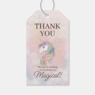 Unicorn födelsedagsfest decor-fel-favorittaggar presentetikett