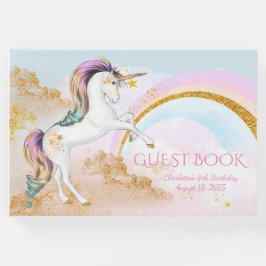 Unicorn födelsedagsfest gästbok