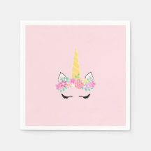 Unicorn Födelsedagsfest Papper Napkins