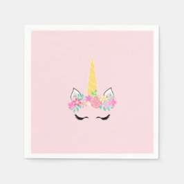 Unicorn Födelsedagsfest Papper Napkins Pappersservett