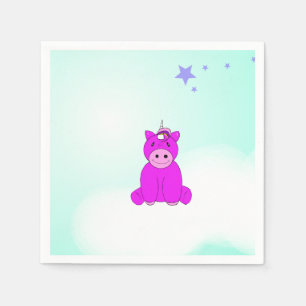 Unicorn-Födelsedagsfest Pappersservett