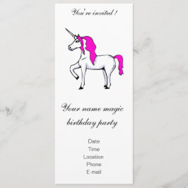 Unicorn-födelsedagsinbjudan Inbjudningar