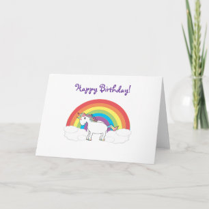 Unicorn-födelsedagskort Kort