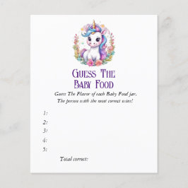 Unicorn Food Baby Shower Game i Baby