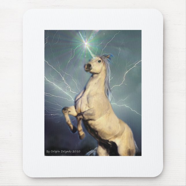 Unicorn för blixtstrejka musmatta (Framsidan)