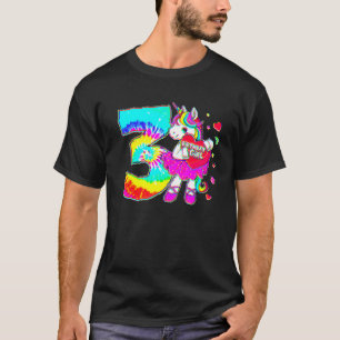 Unicorn for Girls Age 3 Tie Dye Moth T Shirt