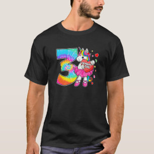 Unicorn for Girls Age 3 Tie Dye Mothe T Shirt