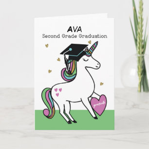 Unicorn för Grattisarna Klass Kort