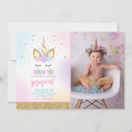Unicorn för kort för Unicornfototack rosa guld-