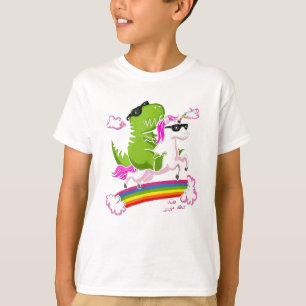 Unicorn för T-Rex Dinosaurridning T Shirt
