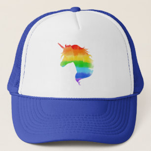 Unicorn för vattenfärgsregnbåge keps