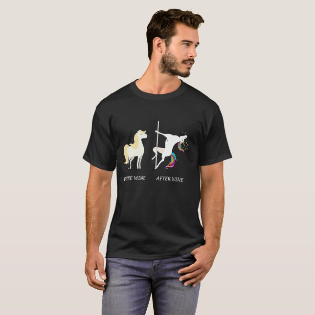 Unicorn för vin efter vin tee (Hel framsida)