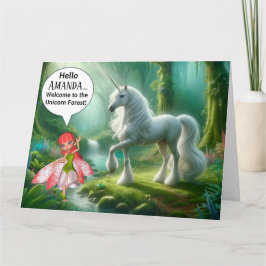 Unicorn Forest Birthday Card Kort