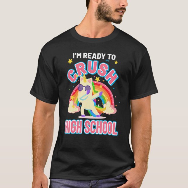 Unicorn, första högskolans dag tillbaka till t shirt (Framsida)
