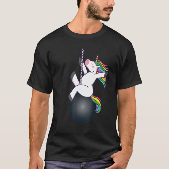 Unicorn-förstörande boll t shirt (Framsida)