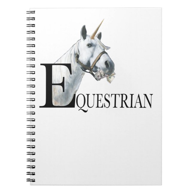 Unicorn från Equestrian side öga Anteckningsbok (Framsidan)